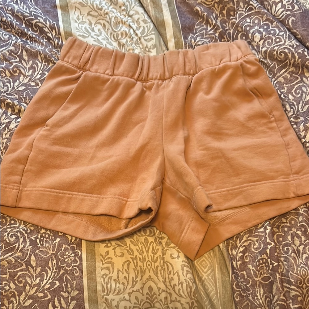 a new day Tan High Waist Shorts Elastic Waistband Lightweight